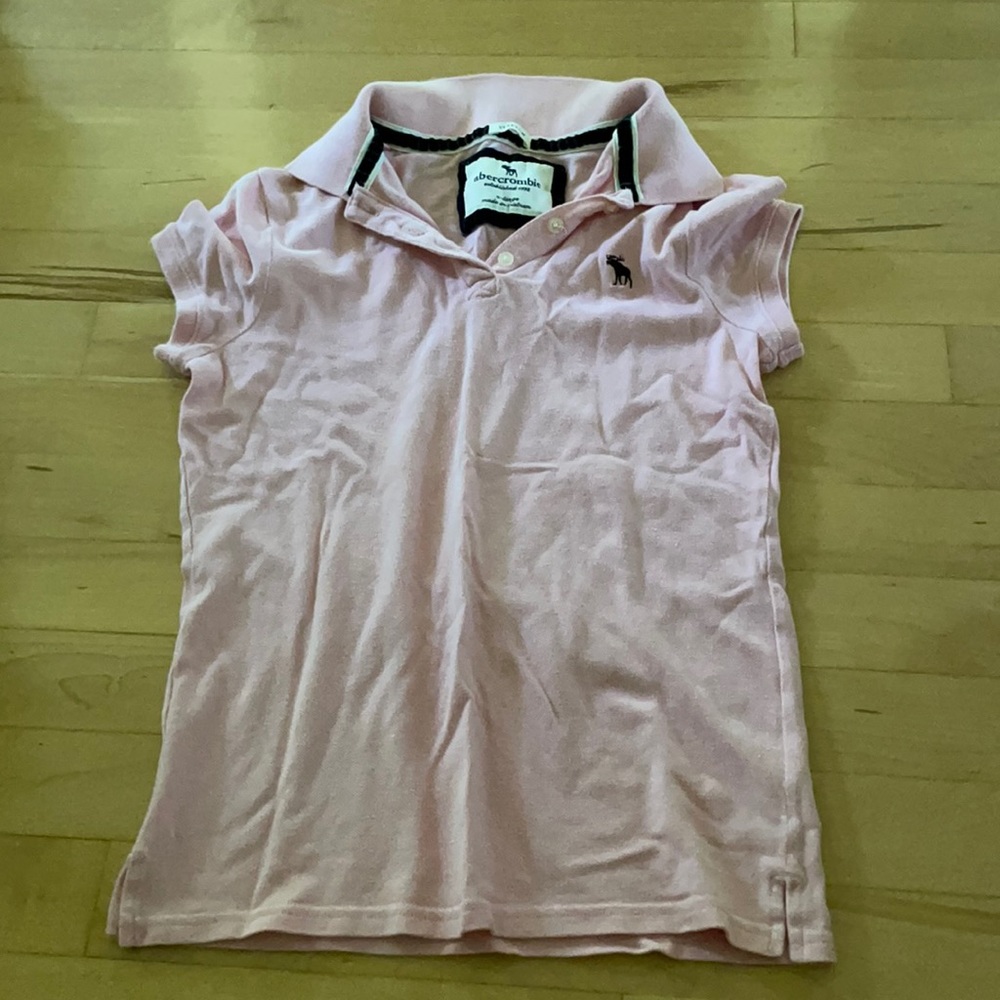 Abercrombie kids pink polo